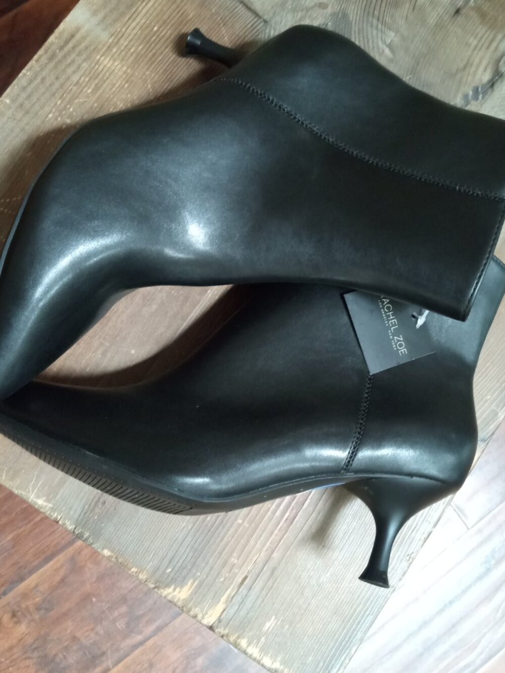 Rachel Zoe Women's Size 7.5 Genuine Leather Kitten Heal Ankle Boots NEW! - Picture 3 of 16